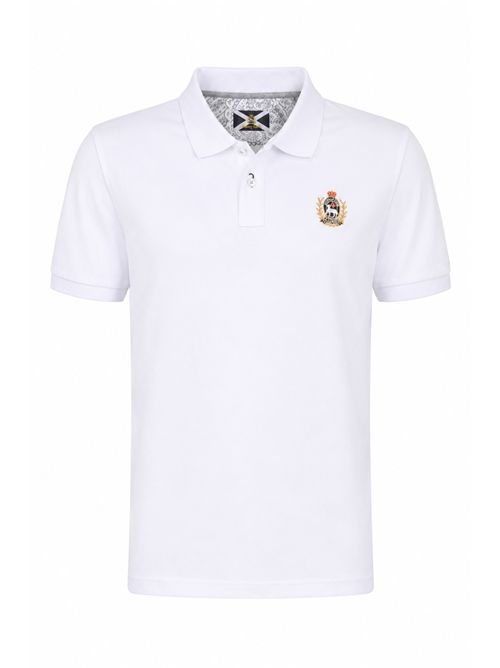Polo Ferrari in cotone stretch Bianco JOHNNY LAMBS | FERRARI001